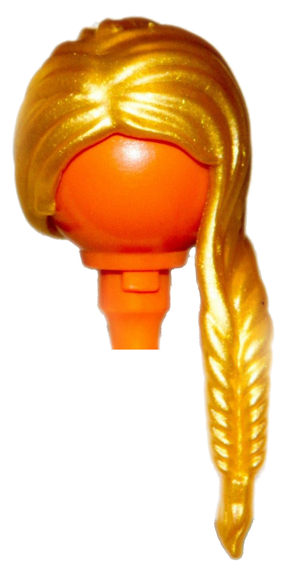 Playmobil long metallic gold hair wig braid Fairy Princess 30147100 30 14 7100
